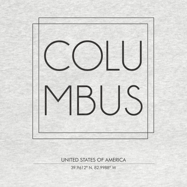 Columbus City Minimal Typography 2 by StudioGrafiikka